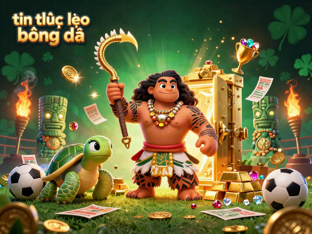 Experience sports betting excitement with tin tức kèo bóng đá in this dynamic, colorful 3D illustration.