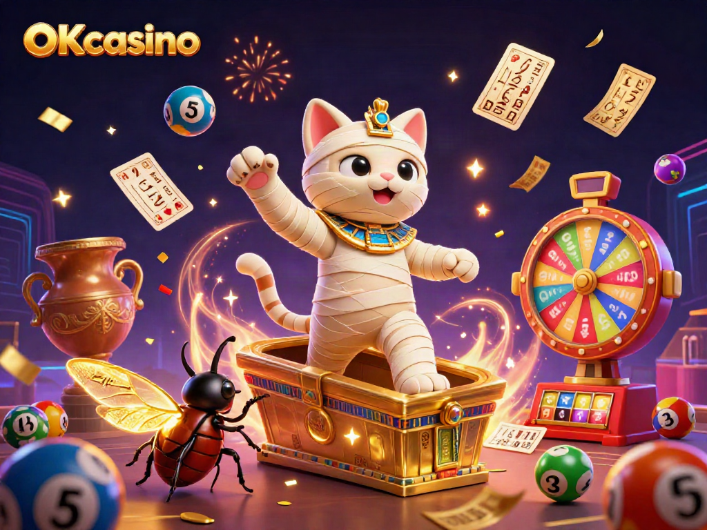 การเล่นสล็อตออนไลน์ที่ OKcasino กับแมวมัมมี่ในคาสิโนพีระมิด