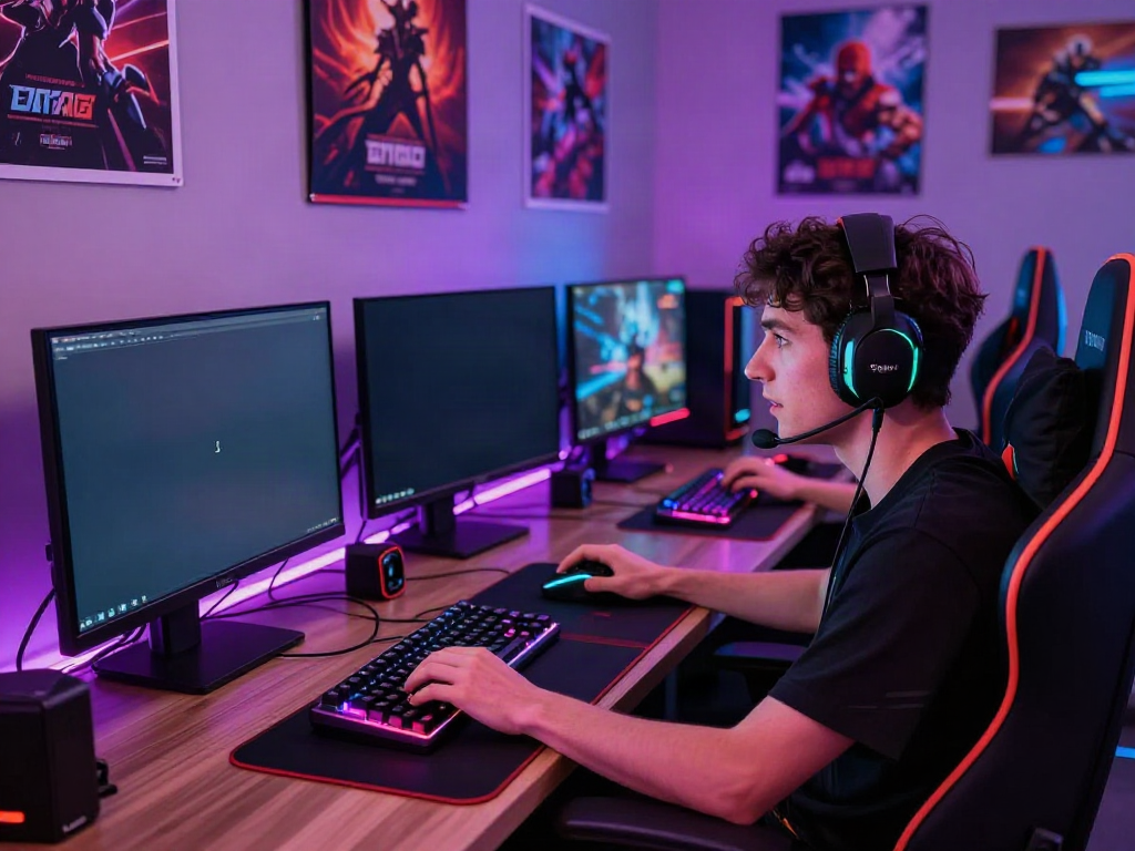 Engaging gaming scene showcasing a batman138 player immersed in online gaming.