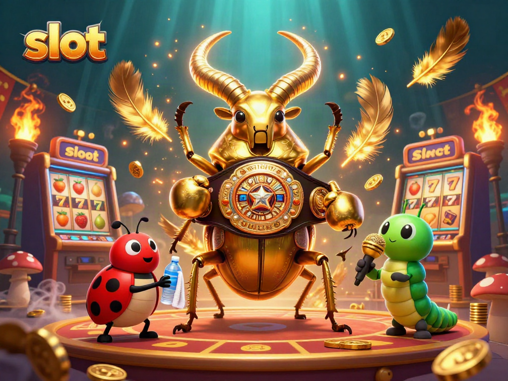 Engage with the exciting slot battles featuring vibrant characters in a casino setting.