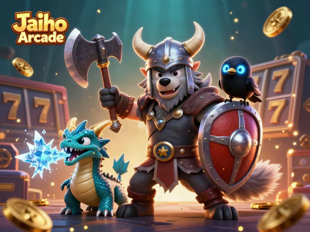 Engage in thrilling gameplay at Jaiho Arcade, featuring exciting slots and vibrant game elements.