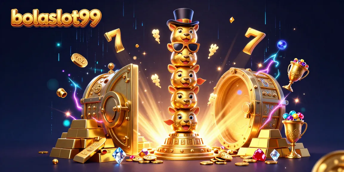Join the exhilarating world of bolaslot99 with vibrant slot reels and treasure-rich scenes!