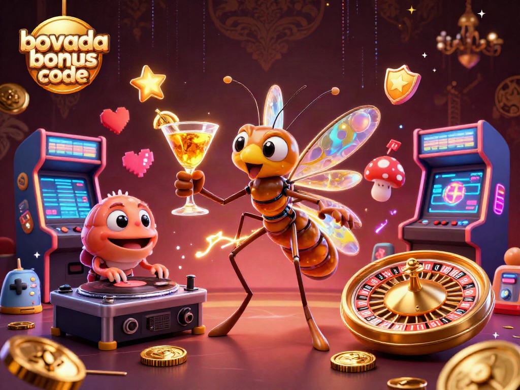 Experience the excitement of the bovada bonus code with vibrant casino characters and games.