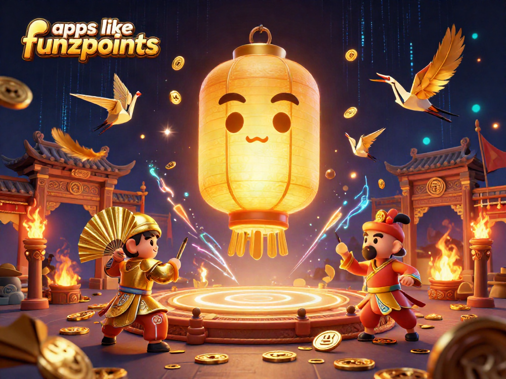 Engage with apps like funzpoints through vibrant 3D casino illustrations showcasing dynamic elements and golden rewards