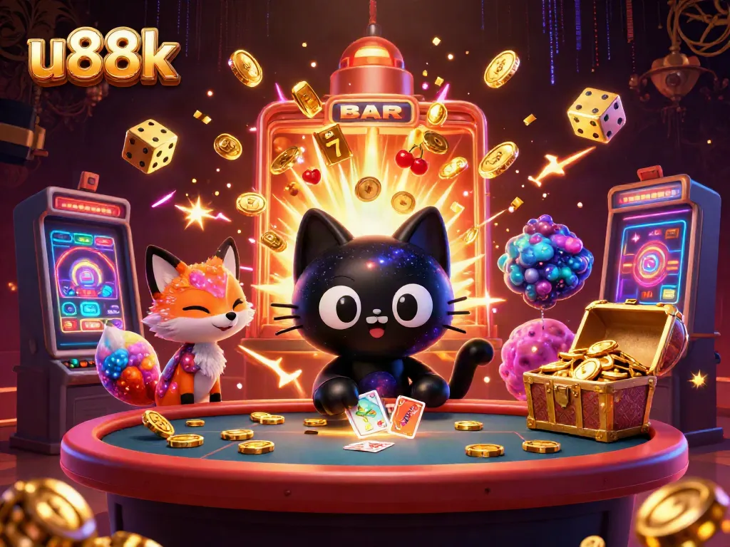 Experience thrilling gameplay at u88k with immersive 3D visuals and vibrant casino elements.