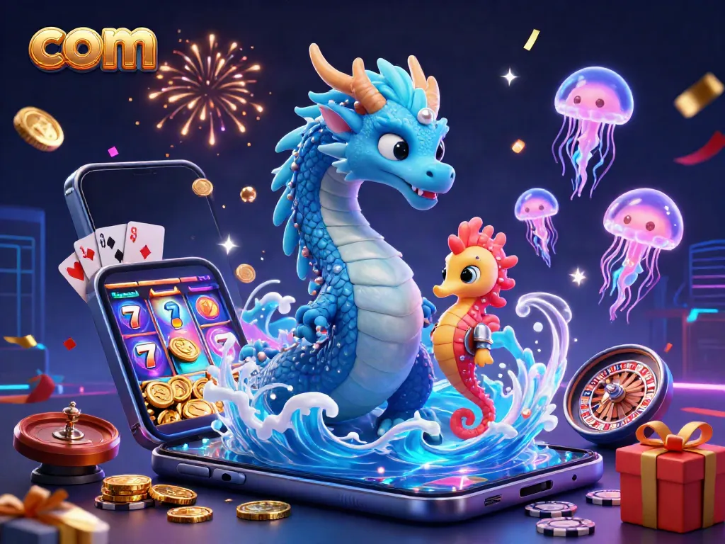 Experience immersive gambling action with com, showcasing a vibrant 3D dragon and gaming elements.