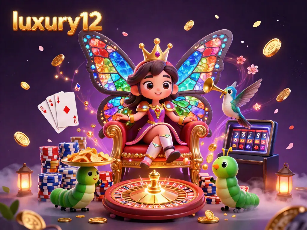 Experience thrilling gameplay with luxury12 as enchanting characters celebrate casino fun with spinning wheels and vibrant gaming symbols.
