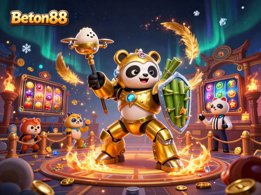 BETON88 menyajikan gameplay yang mengesankan dalam arena kasino yang meriah dengan karakter unik.