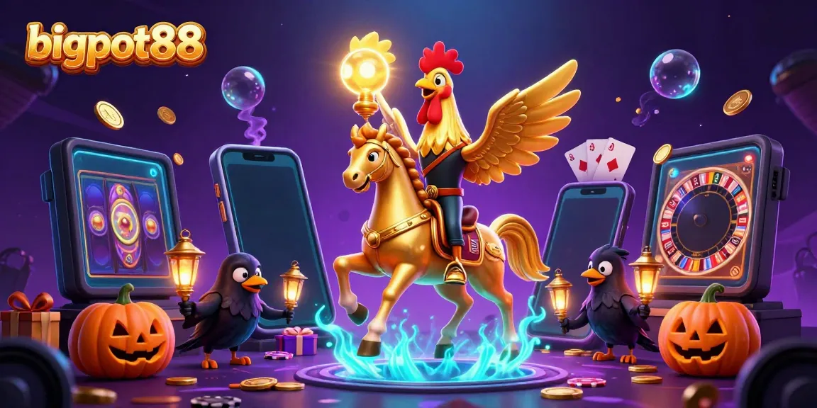 Play at bigpot88 for thrilling adventures with our golden rooster and captivating casino elements!