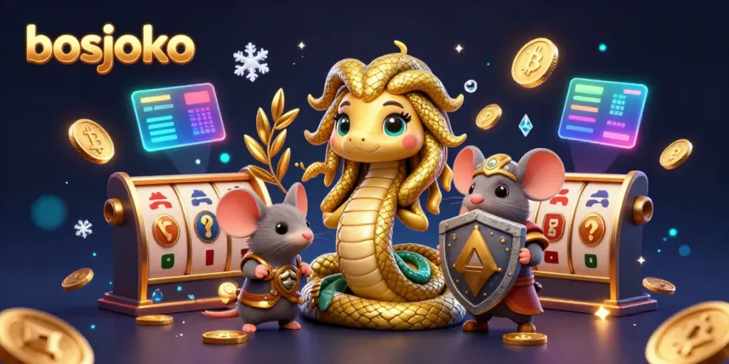 Experience the vibrant world of bosjoko with golden coins and friendly characters in a dynamic casino setting.