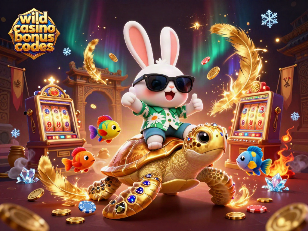 Engaging illustration showcasing wild casino bonus codes with lively characters and vibrant casino elements.